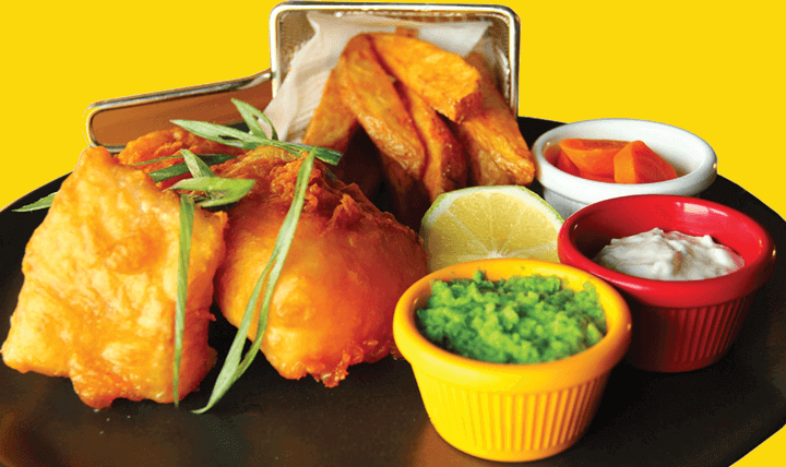 Every Friday / A glass of beer or wine with Fish and Chips is 134₺!